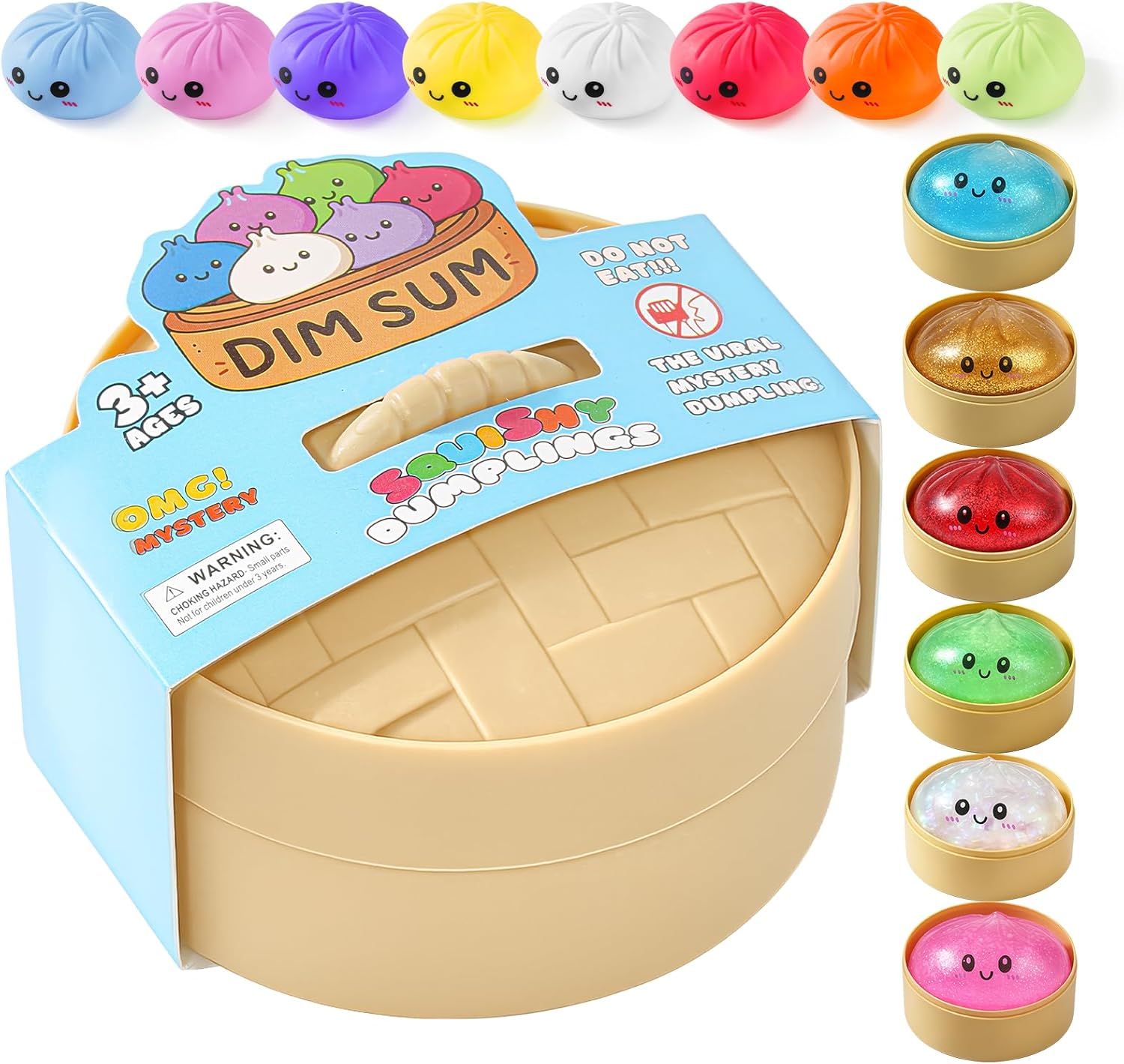 Pack of 3 - Dumpling Squishy Mystery Box Random Color