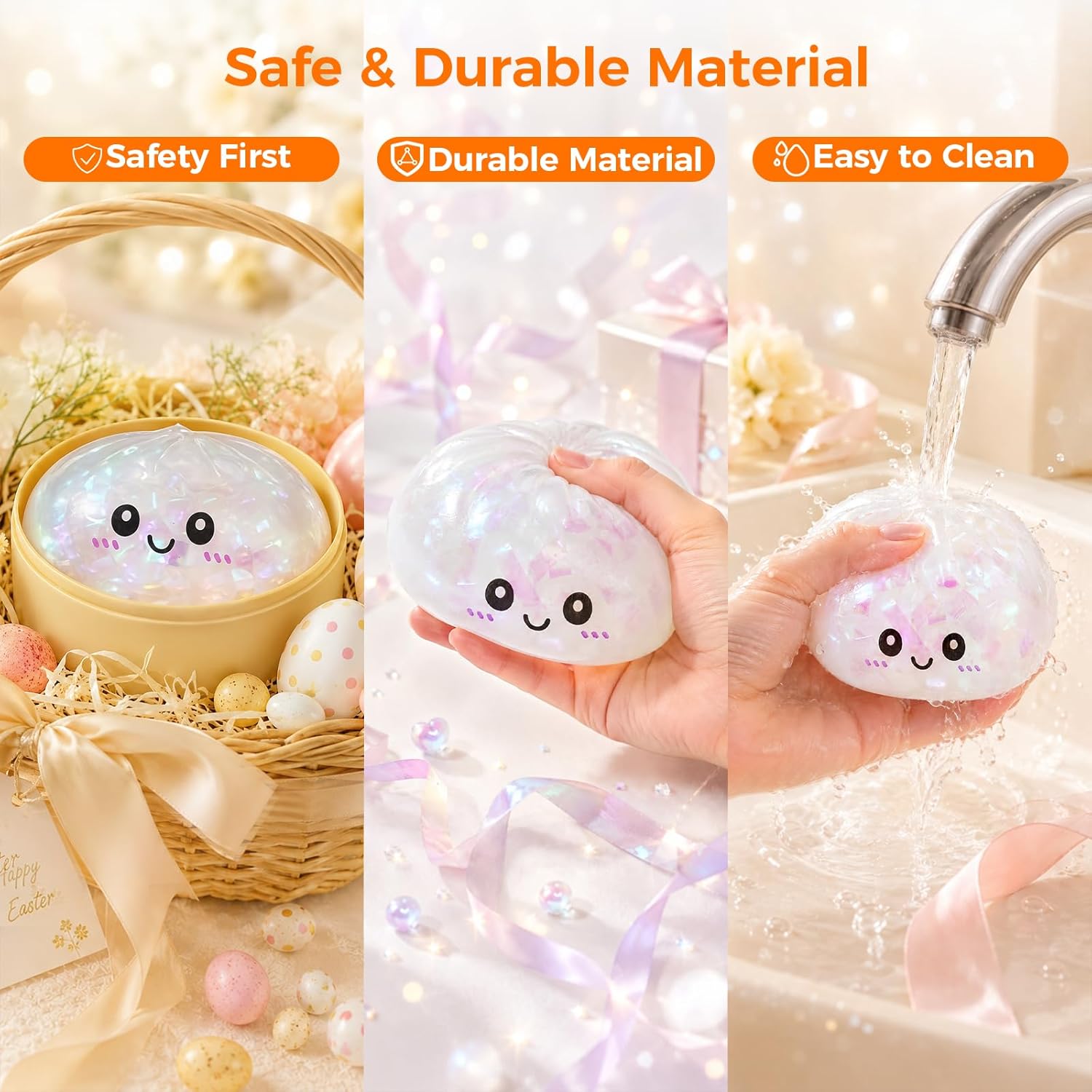Pack of 3 - Dumpling Squishy Mystery Box Random Color