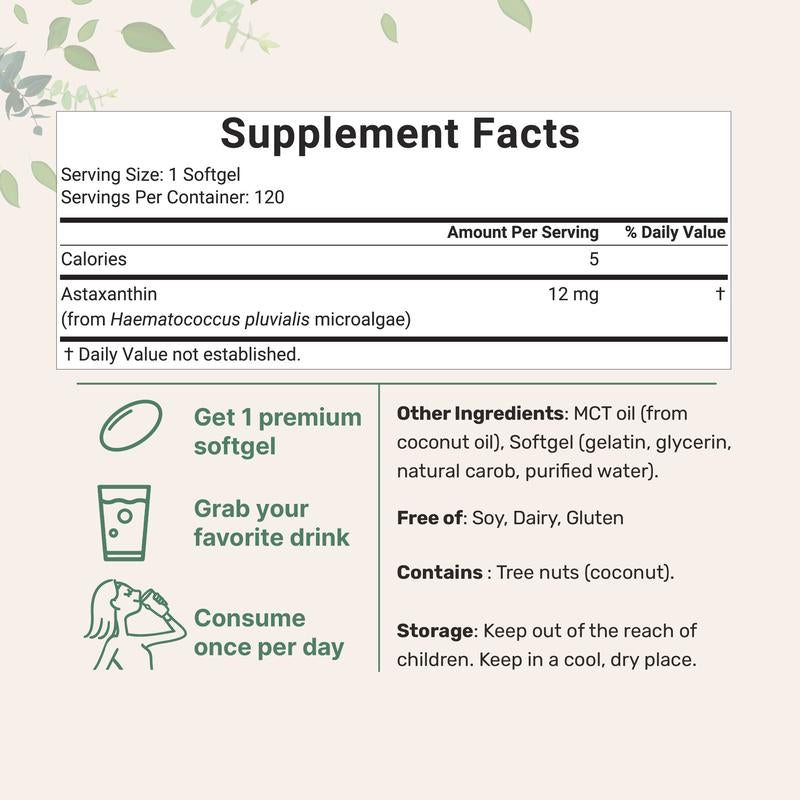 Micro Ingredients Astaxanthin 12mg